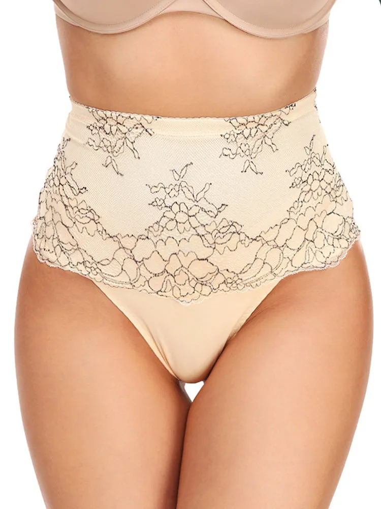 Lace Lift-Up Sports Bra & High-Waisted Thong Set for Women