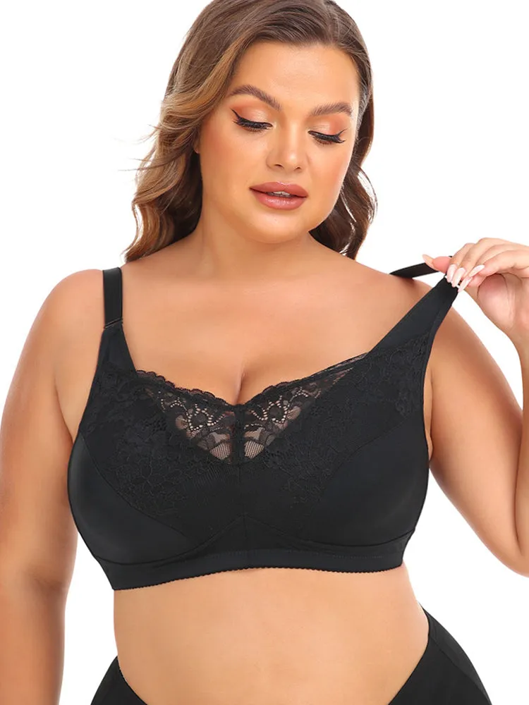 Lace Lift-Up Sports Bra & High-Waisted Thong Set for Women