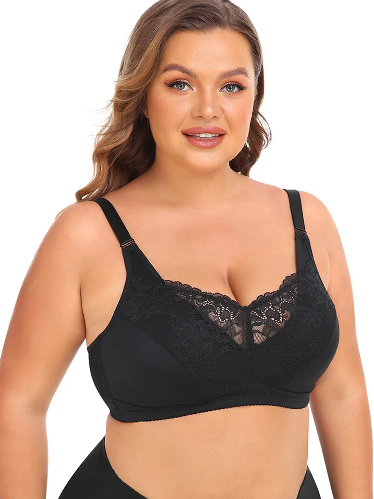 Lace Lift-Up Sports Bra & High-Waisted Thong Set for Women