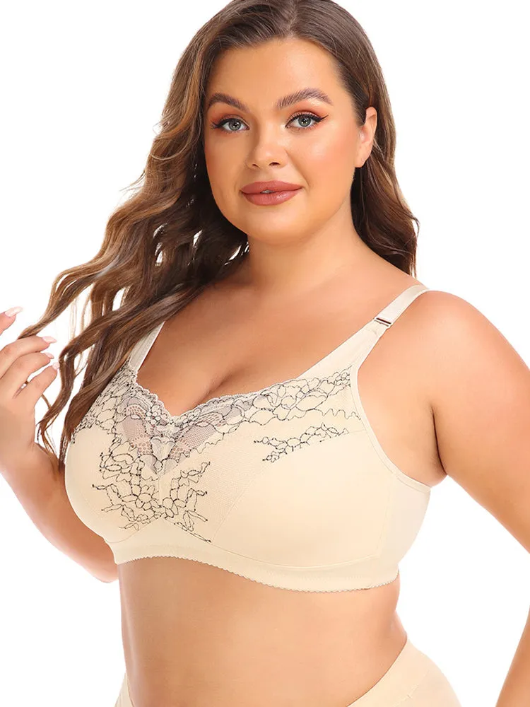 Lace Lift-Up Sports Bra & High-Waisted Thong Set for Women
