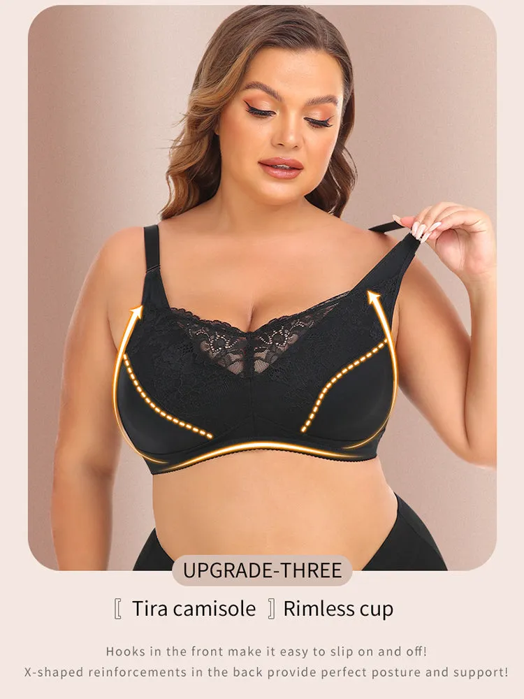Lace Lift-Up Sports Bra & High-Waisted Thong Set for Women