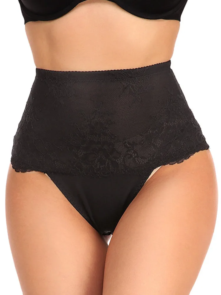 Lace Lift-Up Sports Bra & High-Waisted Thong Set for Women