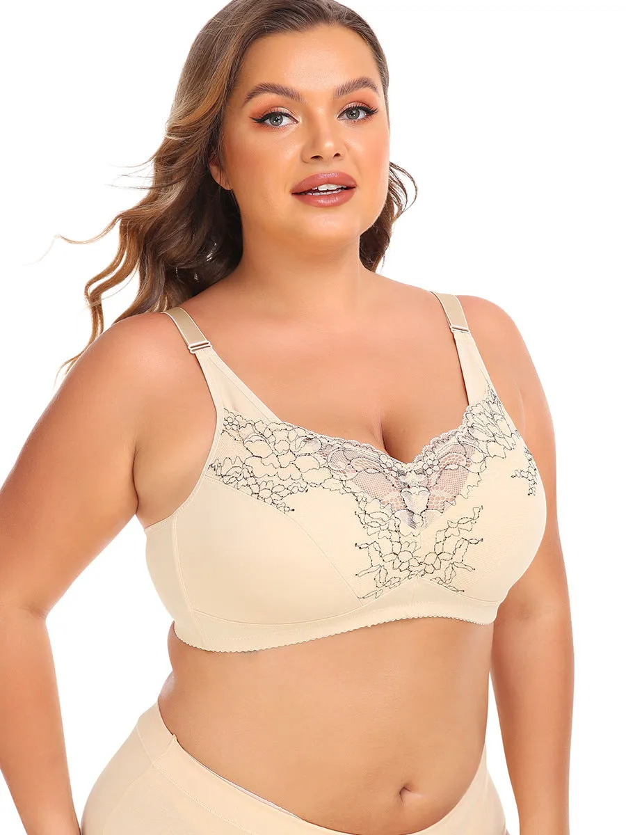 Lace Lift-Up Sports Bra & High-Waisted Thong Set for Women