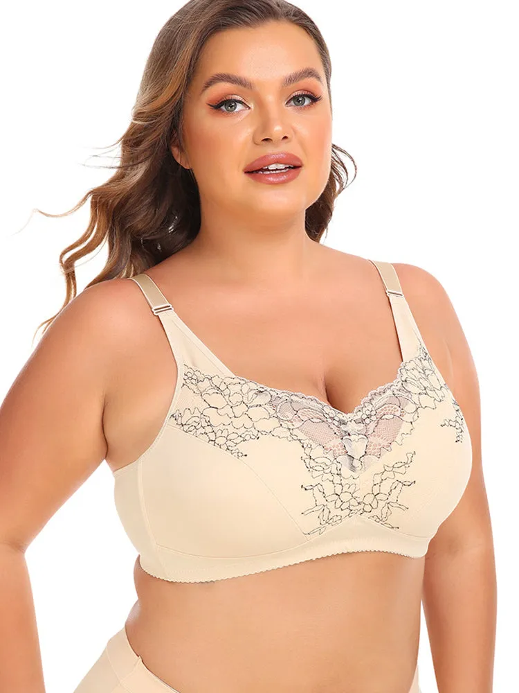 Lace Lift-Up Sports Bra & High-Waisted Thong Set for Women