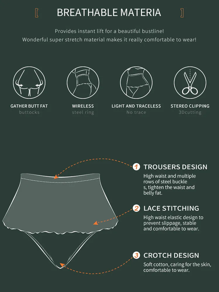 Lace Lift-Up Sports Bra & High-Waisted Thong Set for Women