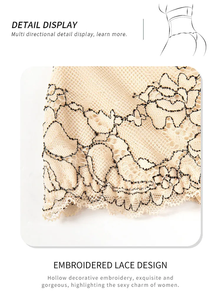 Lace Lift-Up Sports Bra & High-Waisted Thong Set for Women