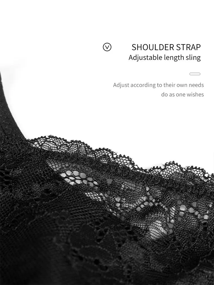 Lace Lift-Up Sports Bra & High-Waisted Thong Set for Women