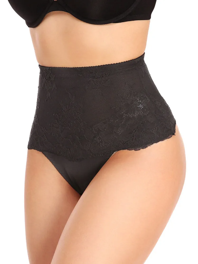Lace Lift-Up Sports Bra & High-Waisted Thong Set for Women