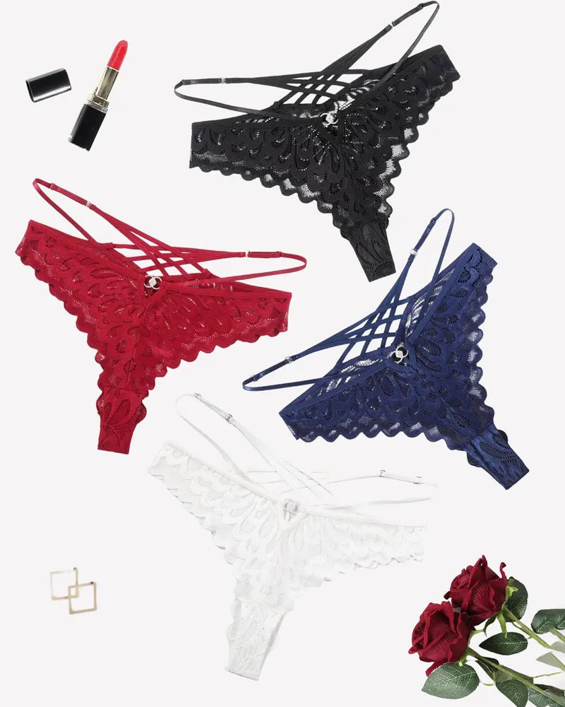 Lace Panties Criss Cross Back Underpants