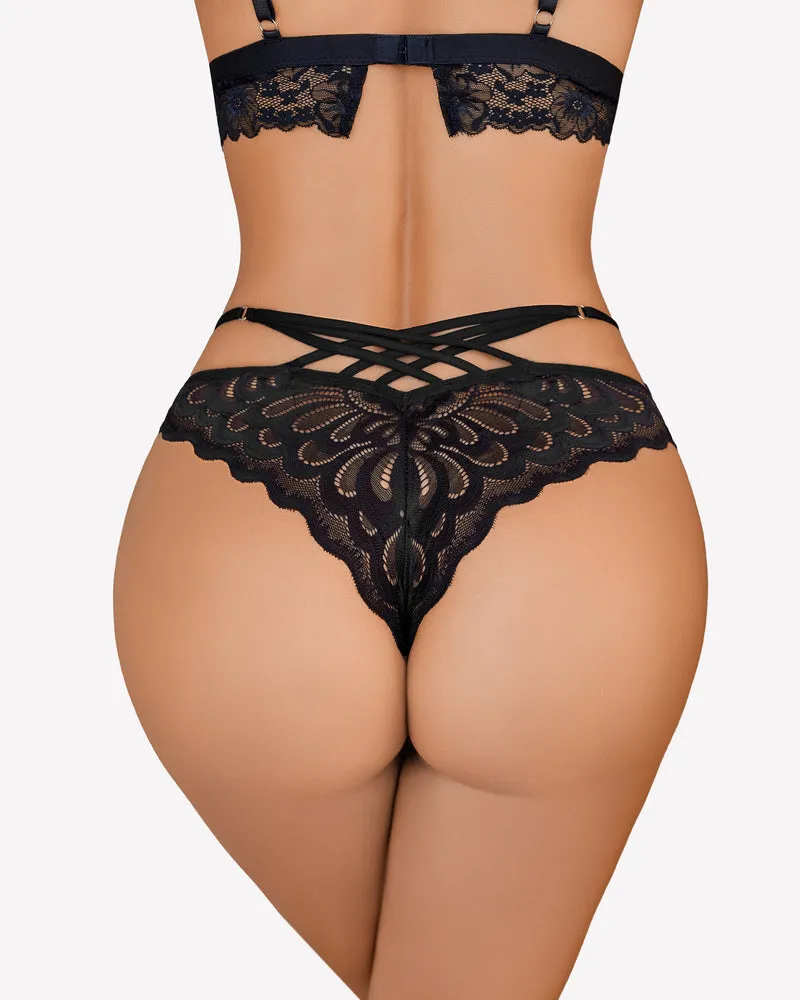 Lace Panties Criss Cross Back Underpants