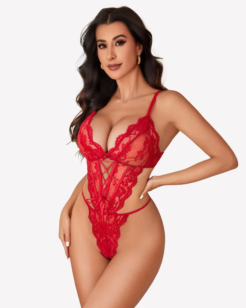 Lace Teddy One Piece Lingerie