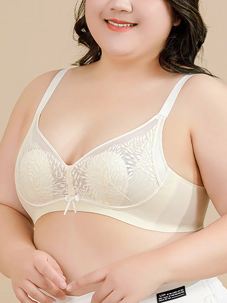 Lace Thin Rabbit Ear Padded Wireless Bra