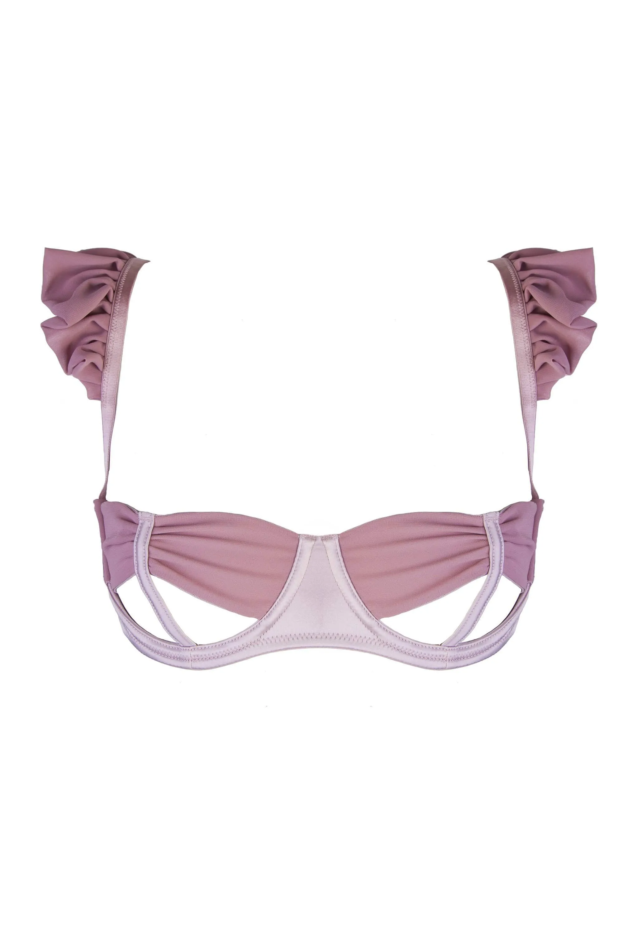 Lana Heather Satin Bow Open Bra A-D cups