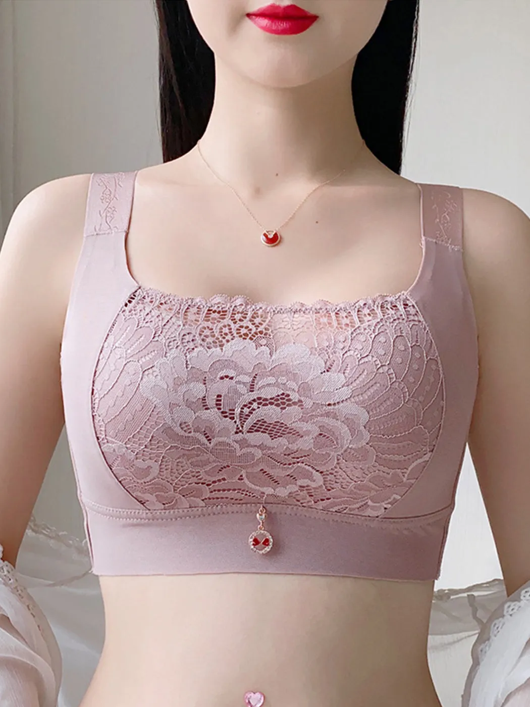 Lift-Up Anti-Sagging Thin Wire-Free Minimizer Bra