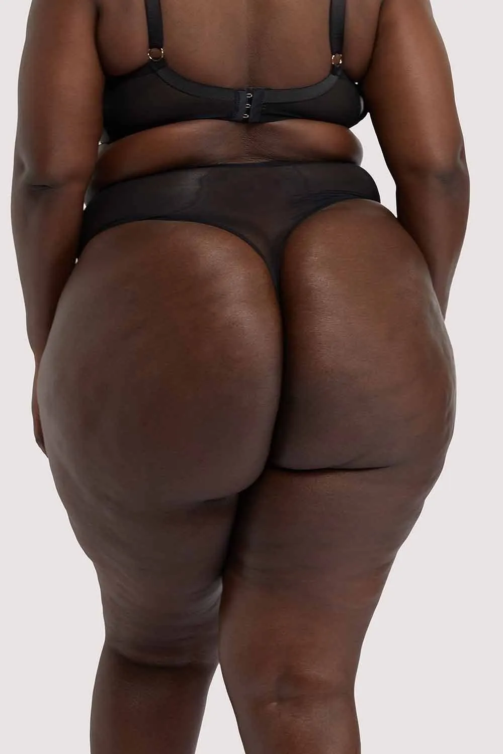 Lydia Black Diamante Highwaist Thong