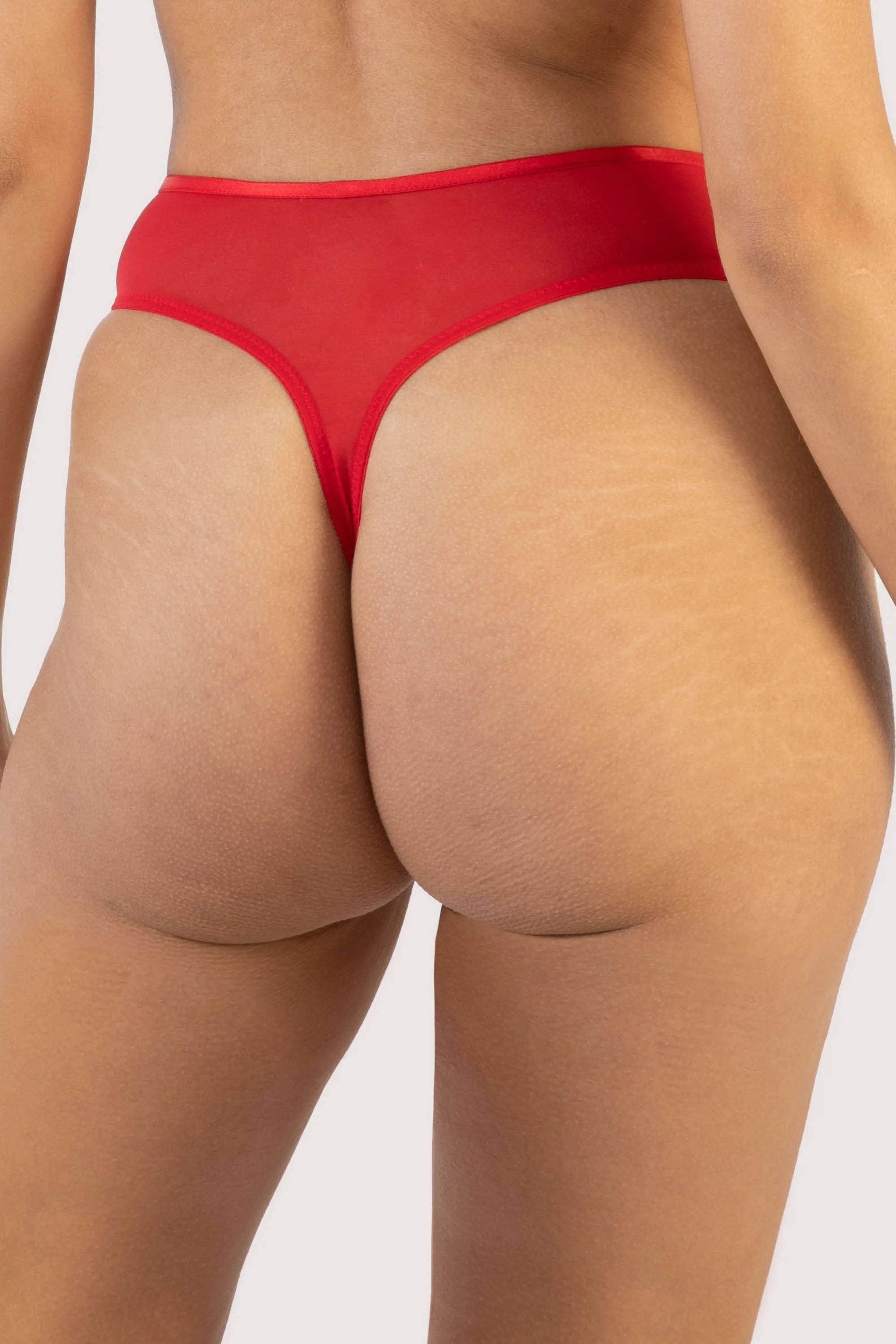 Maisie Red High Waist Thong