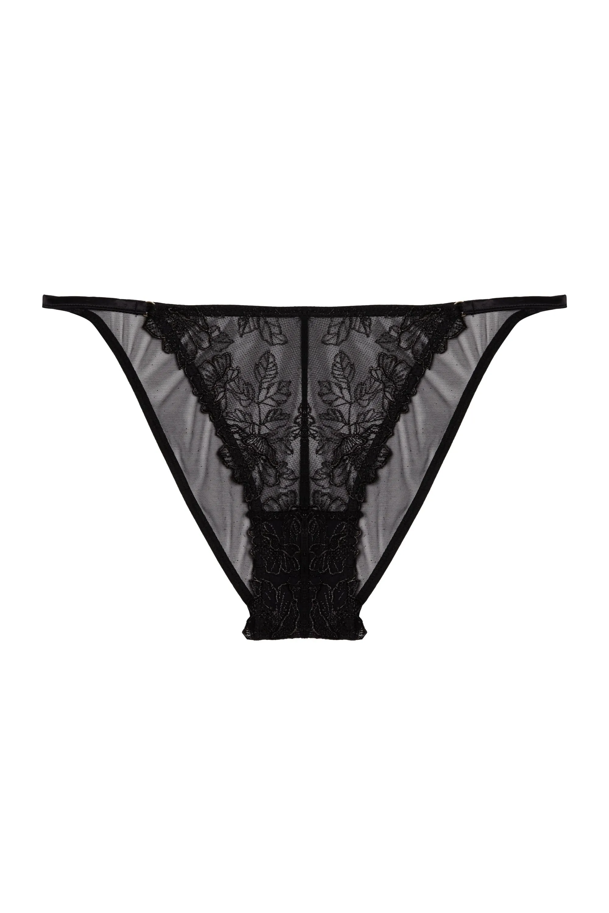 Marlowe Black Floral Embroidered Brief
