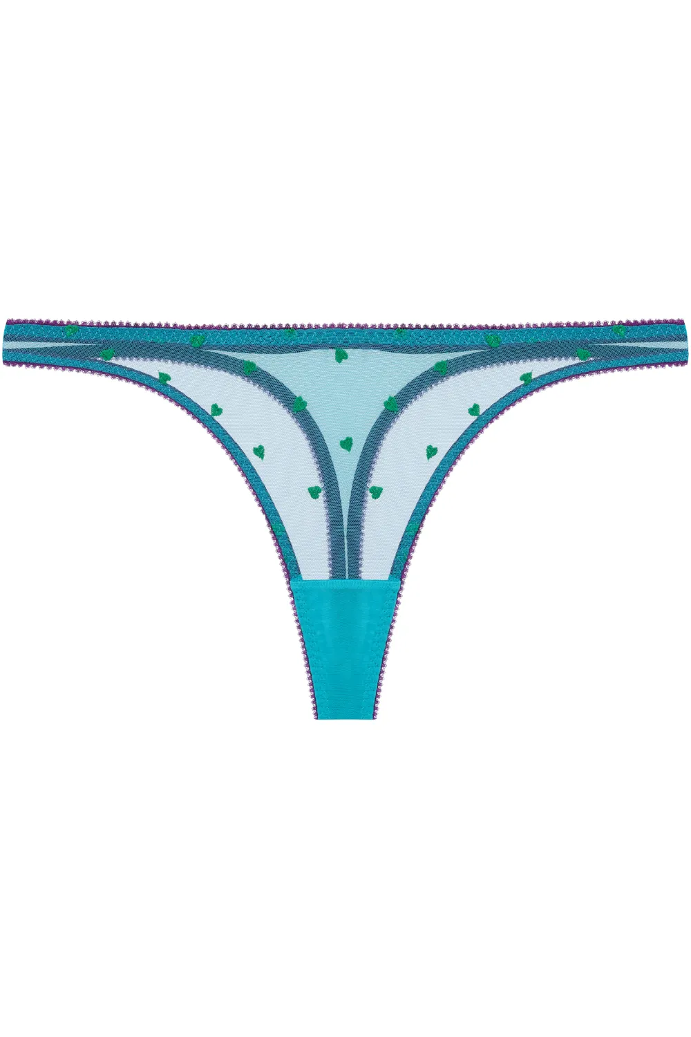 Nelle Heart Embroidery Thong