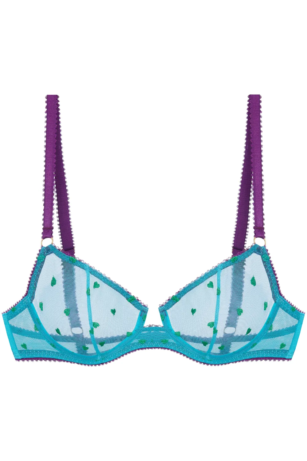 Nelle Heart Embroidery Underwire Bra