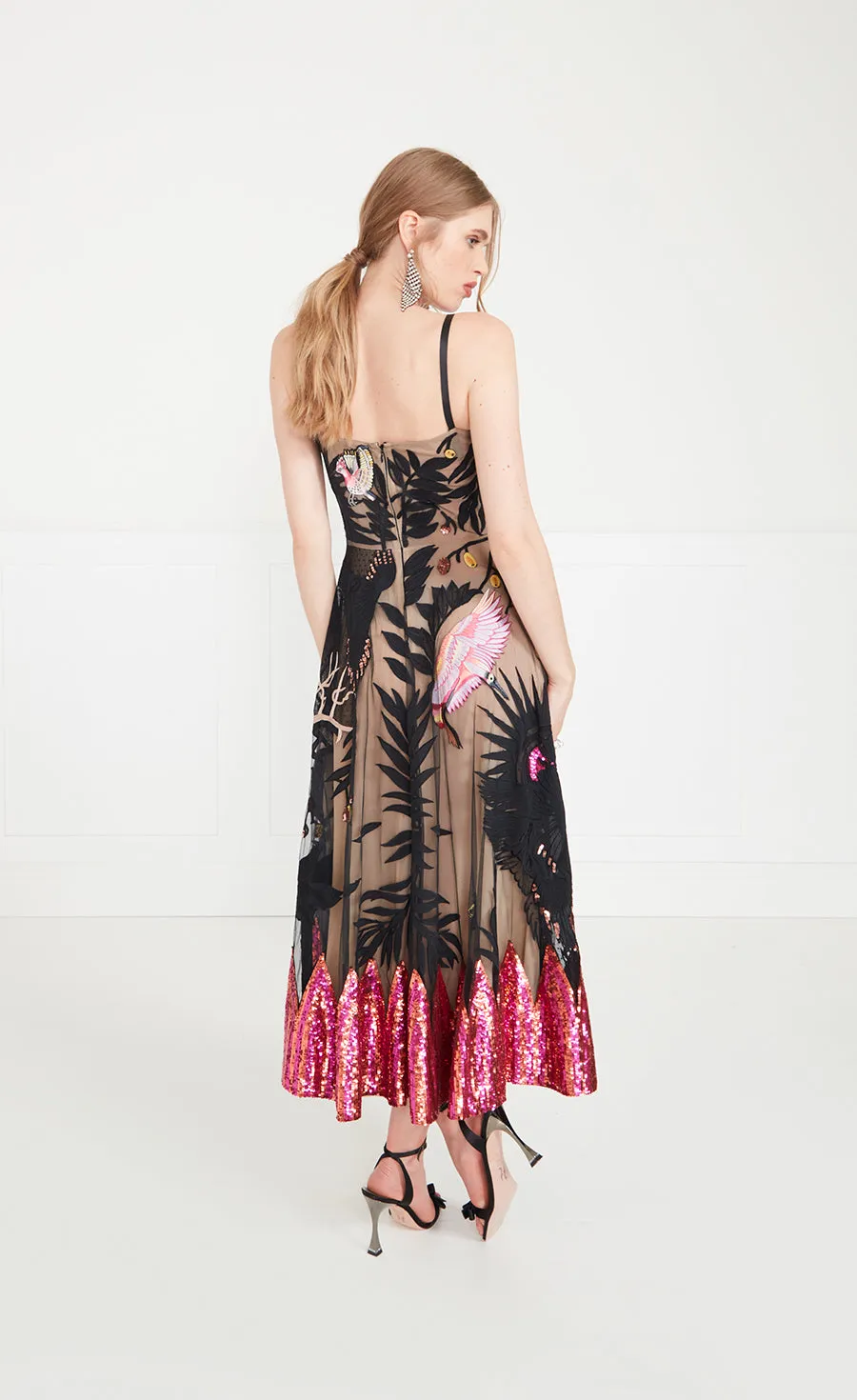 Opera Strappy Dress - Black Mix
