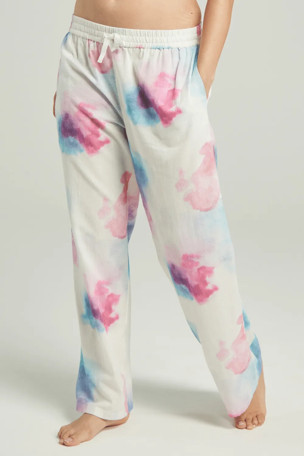 Organic Cotton PJ Trousers in Watercolour