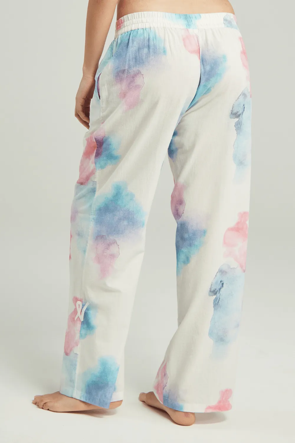 Organic Cotton PJ Trousers in Watercolour