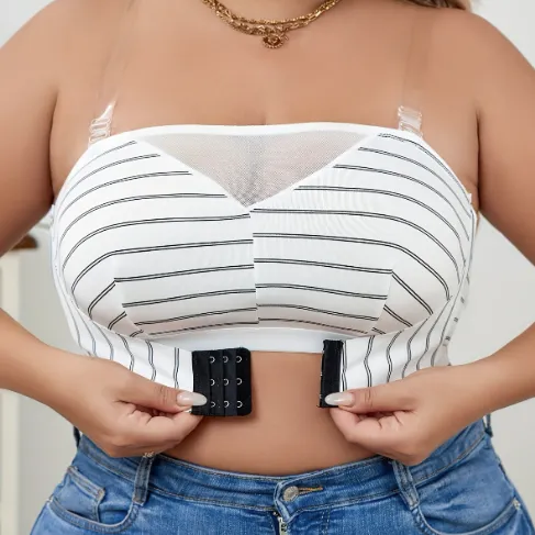 Plus-Size Front Closure Bras Seamless Convertible Bra