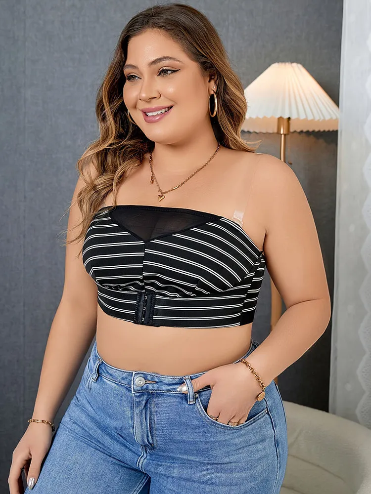 Plus-Size Front Closure Bras Seamless Convertible Bra