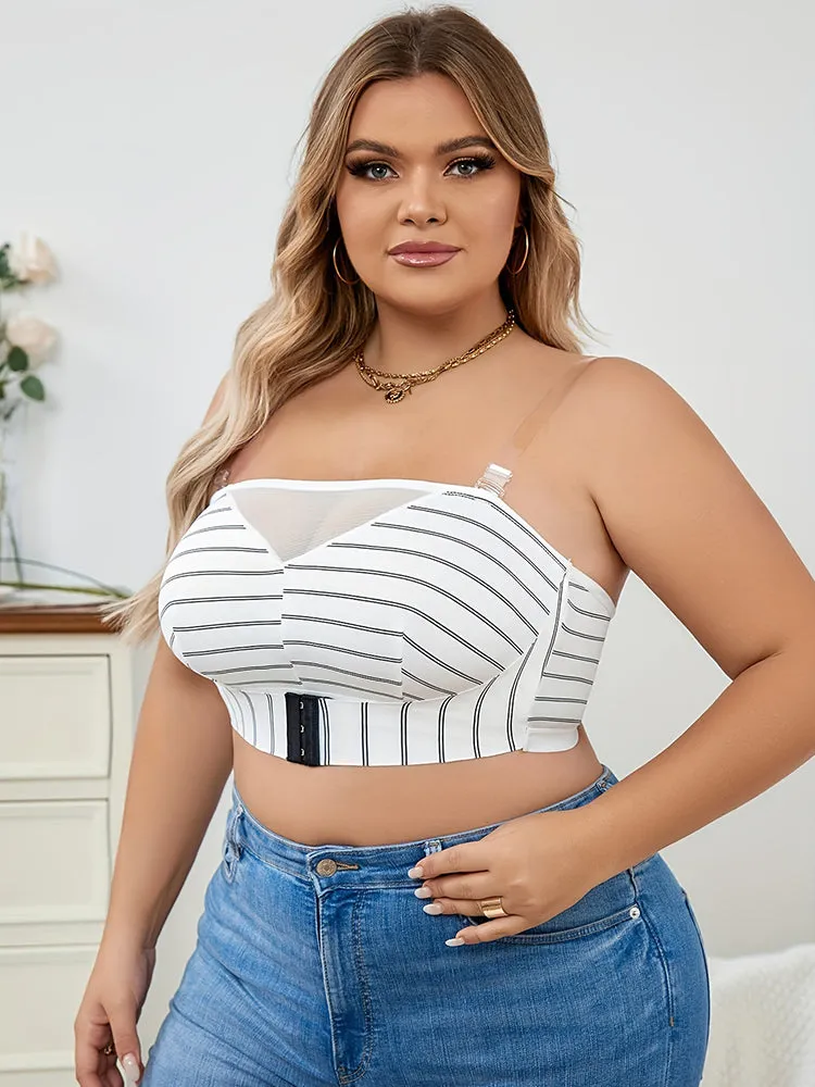Plus-Size Front Closure Bras Seamless Convertible Bra