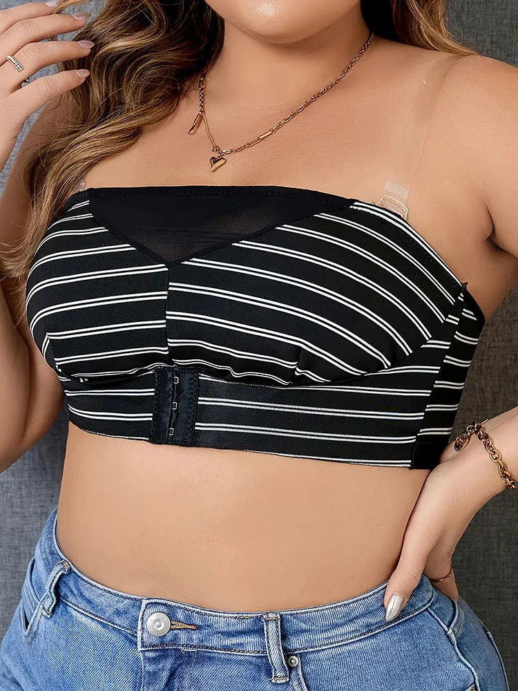 Plus-Size Front Closure Bras Seamless Convertible Bra