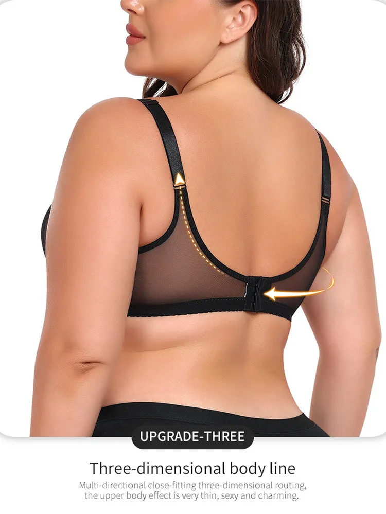 Plus Size Underwire Minimizer - Push-Up Lift & Anti-Sagging Support
