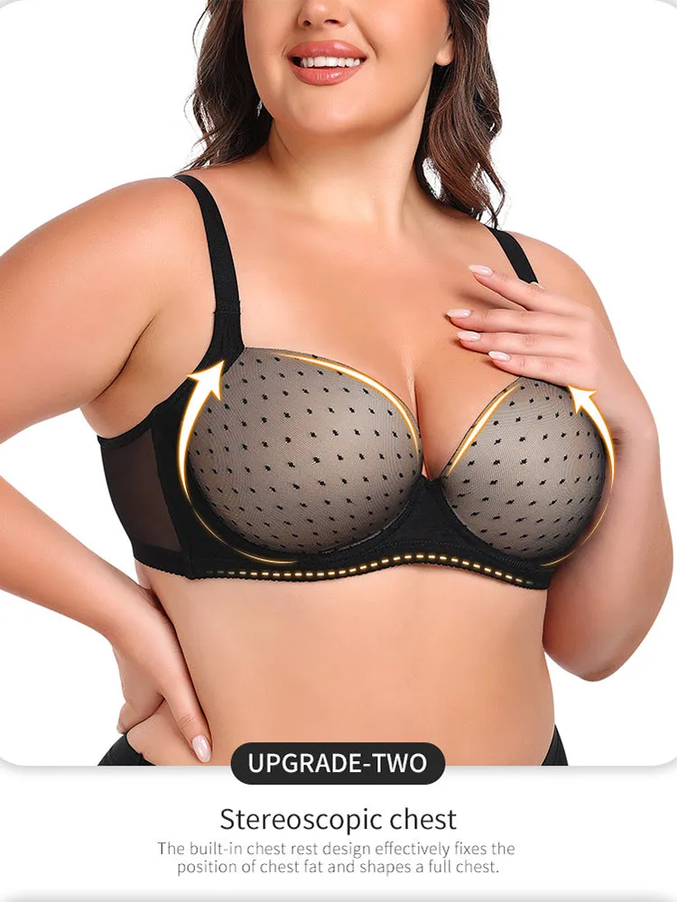 Plus Size Underwire Minimizer - Push-Up Lift & Anti-Sagging Support