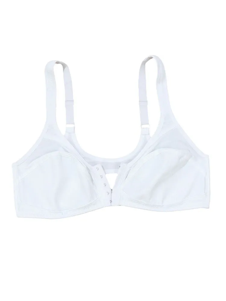 Plus Size Wire-Free Full Coverage Bra for Women - Front Closure