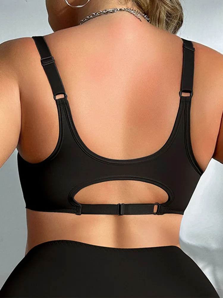 Plus Size Wire-Free Full Coverage Bra for Women - Front Closure