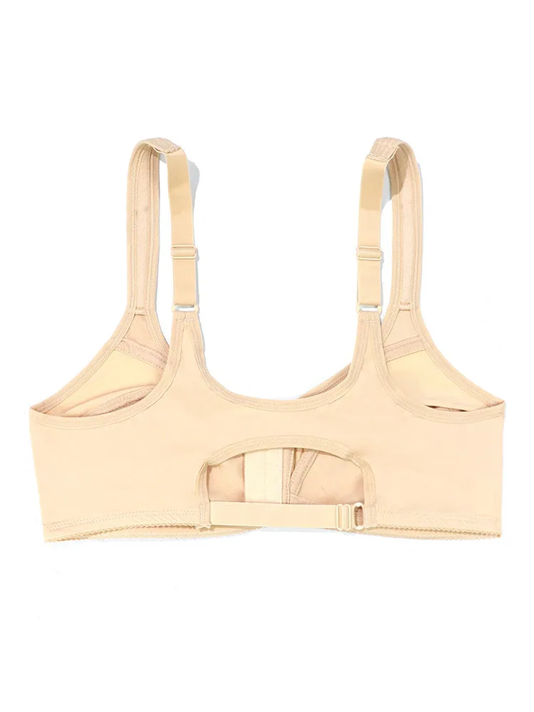 Plus Size Wire-Free Full Coverage Bra for Women - Front Closure
