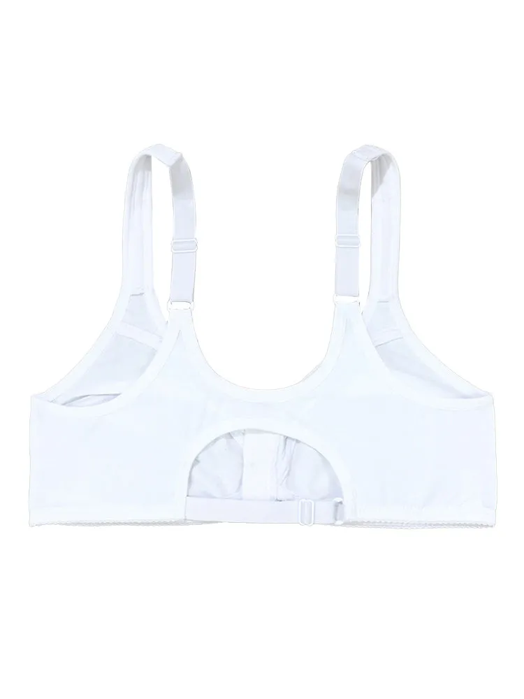 Plus Size Wire-Free Full Coverage Bra for Women - Front Closure