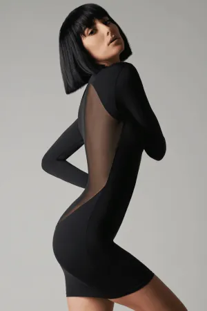 Pure Tentation Long Sleeve Dress Black