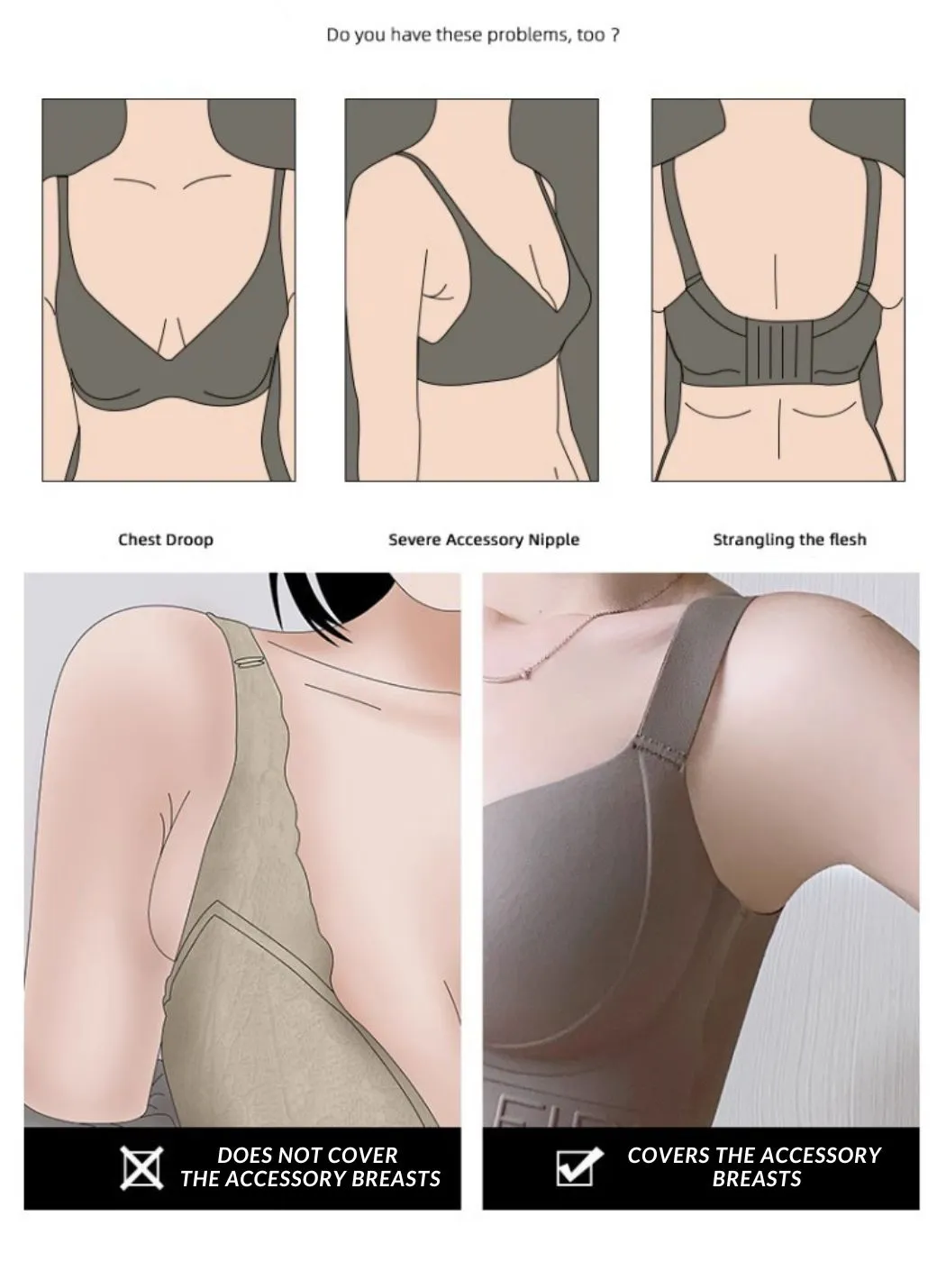 Push Up Wireless Bras Minimizer Bra