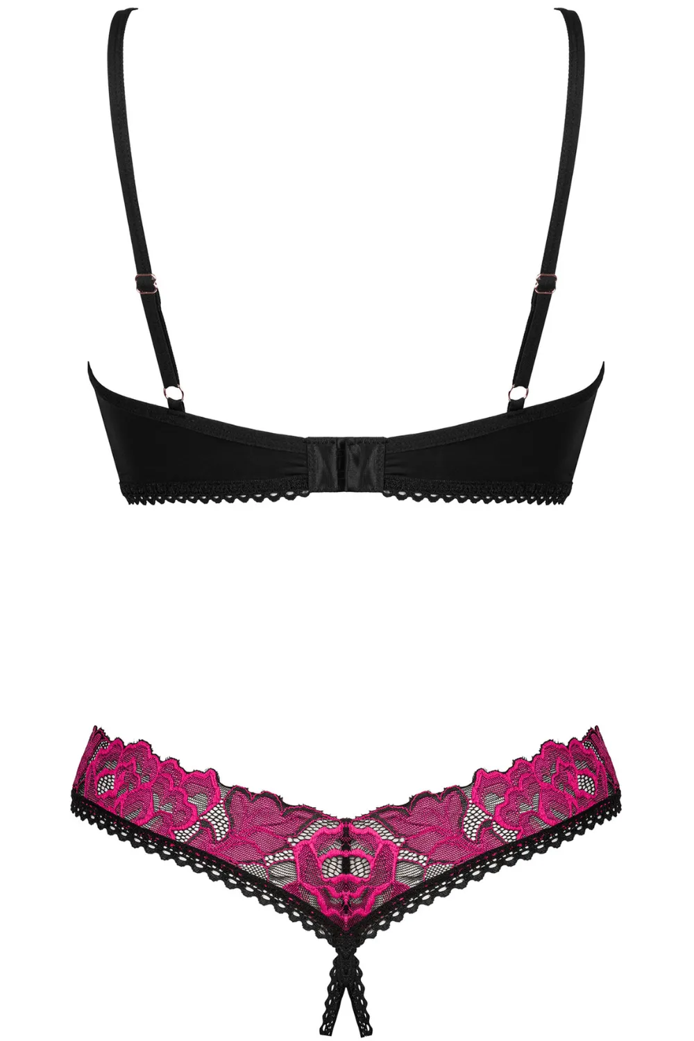 Rosenty Bra & Crotchless Thong