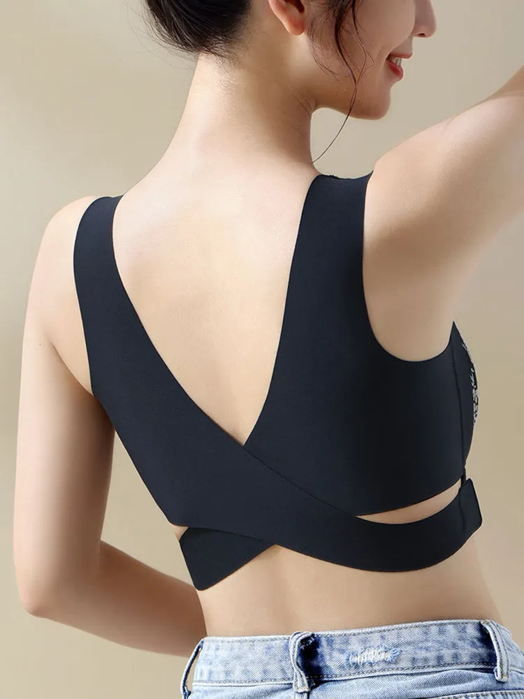 Seamless Beautiful Lifting Back Side Button Bra