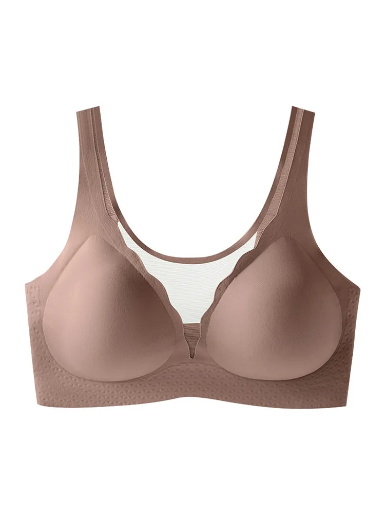 Seamless Mesh Push-up Wireless Soft Support Bra