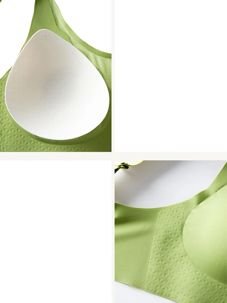 Seamless Mesh Push-up Wireless Soft Support Bra