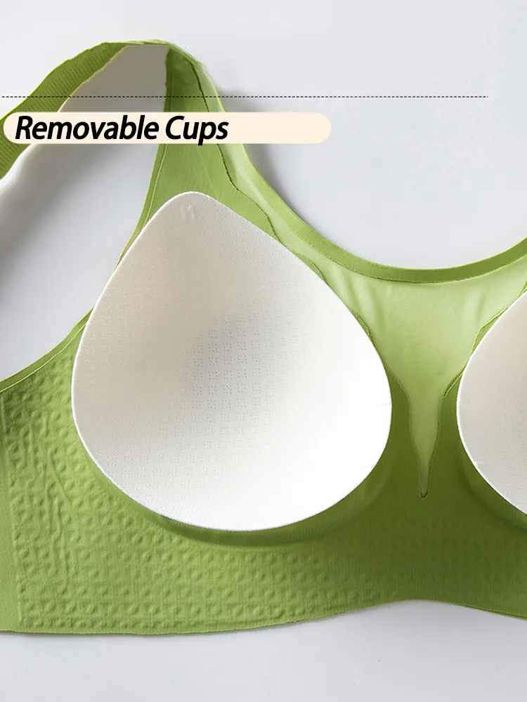 Seamless Mesh Push-up Wireless Soft Support Bra