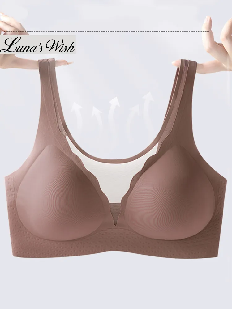 Seamless Mesh Push-up Wireless Soft Support Bra