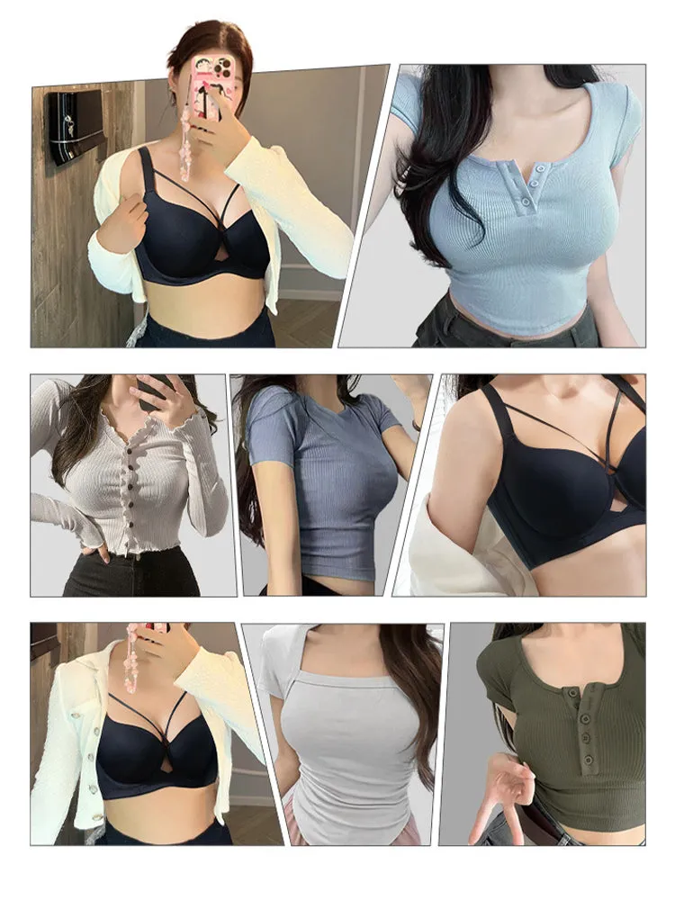 Seamless Push Up Bra Ultra-Thin Lightweight Cups