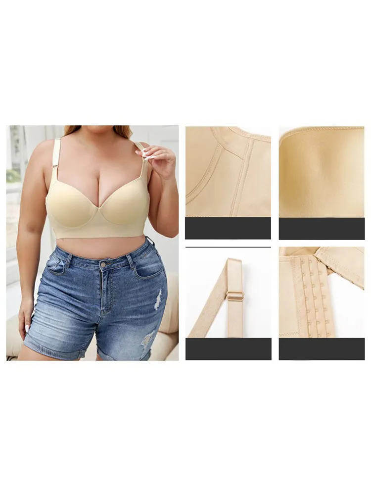 Seamless Push Up Underwire Longline Bra