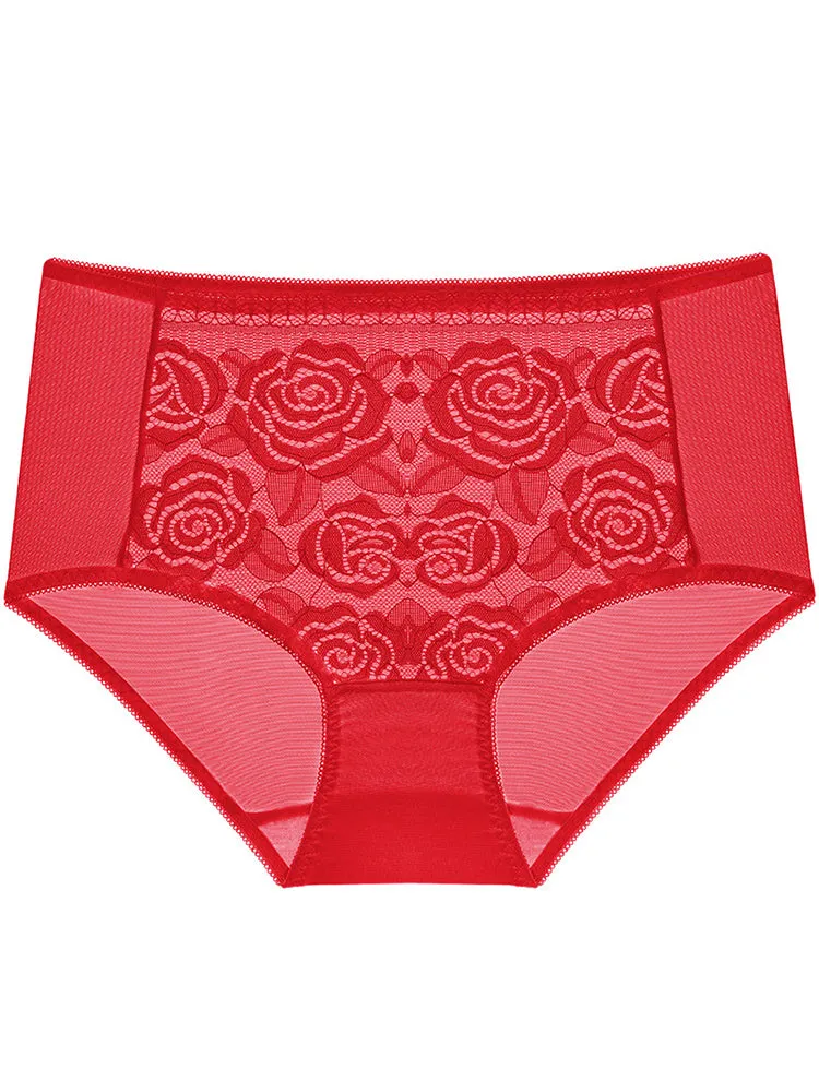 Sexy Comfy Soft Lace High Cut Brief
