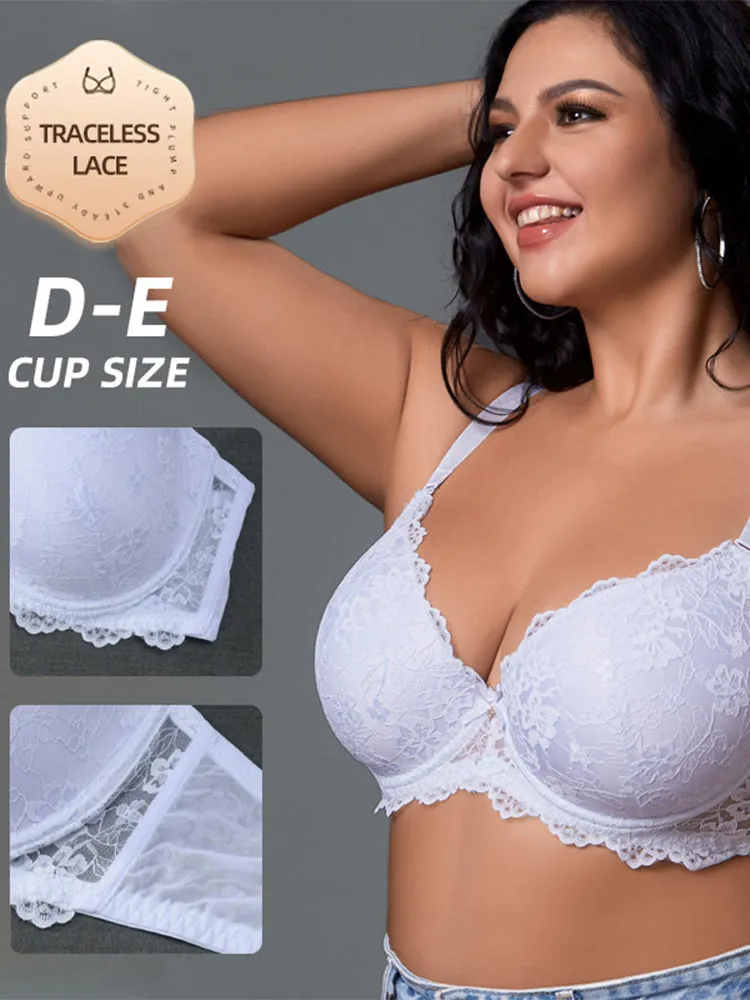 Sexy Lace Push Up Minimizer Bra with Underwire