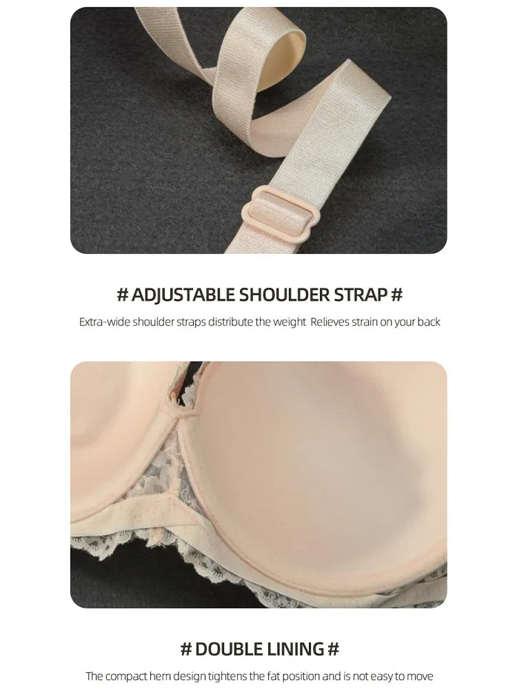 Sexy Lace Push Up Minimizer Bra with Underwire