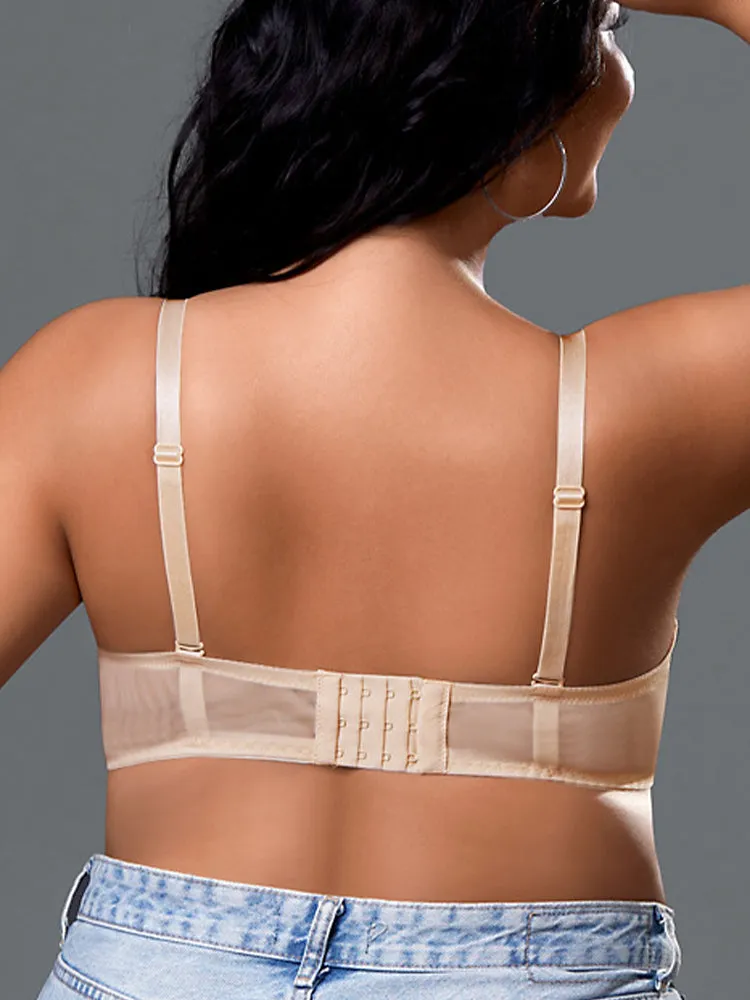 Sexy Lace Push Up Minimizer Bra with Underwire